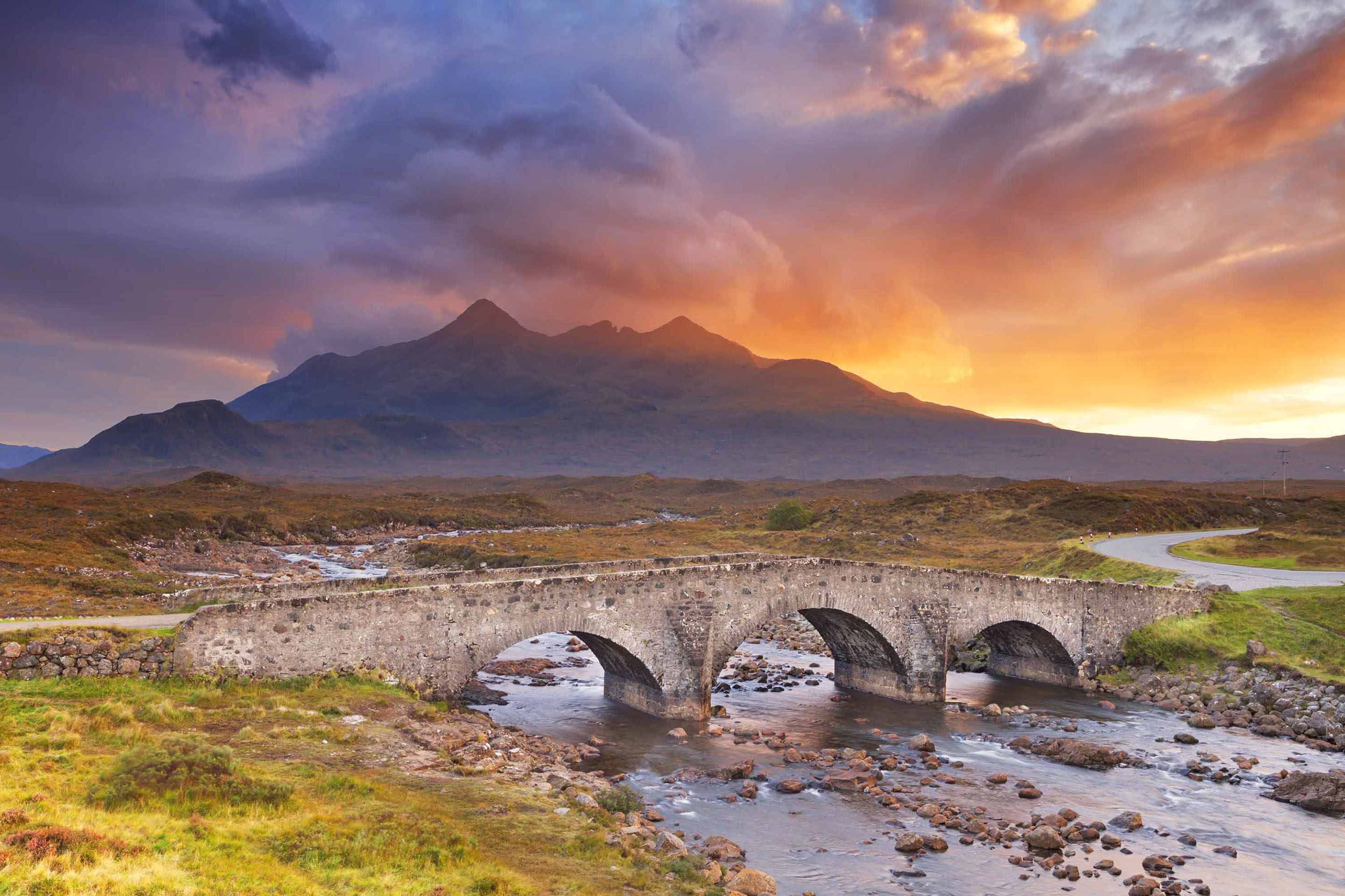 Enjoy amazing views of the Cuillin Mountains when you stay on the Isle of Skye
